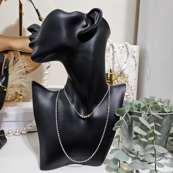 Tiffany & Co. Mixed Bead Chain 18K Gold and Sterling Silver Adjustable Necklace - Picture 5 of 5